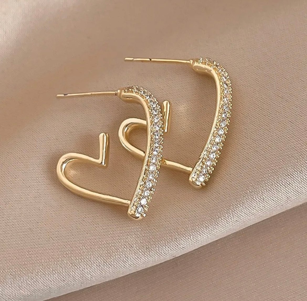 Heart Zircon Korean Earring