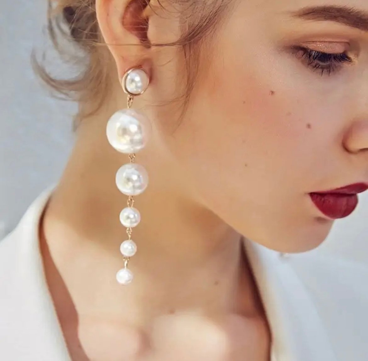 Pearl Drop Layer Earring