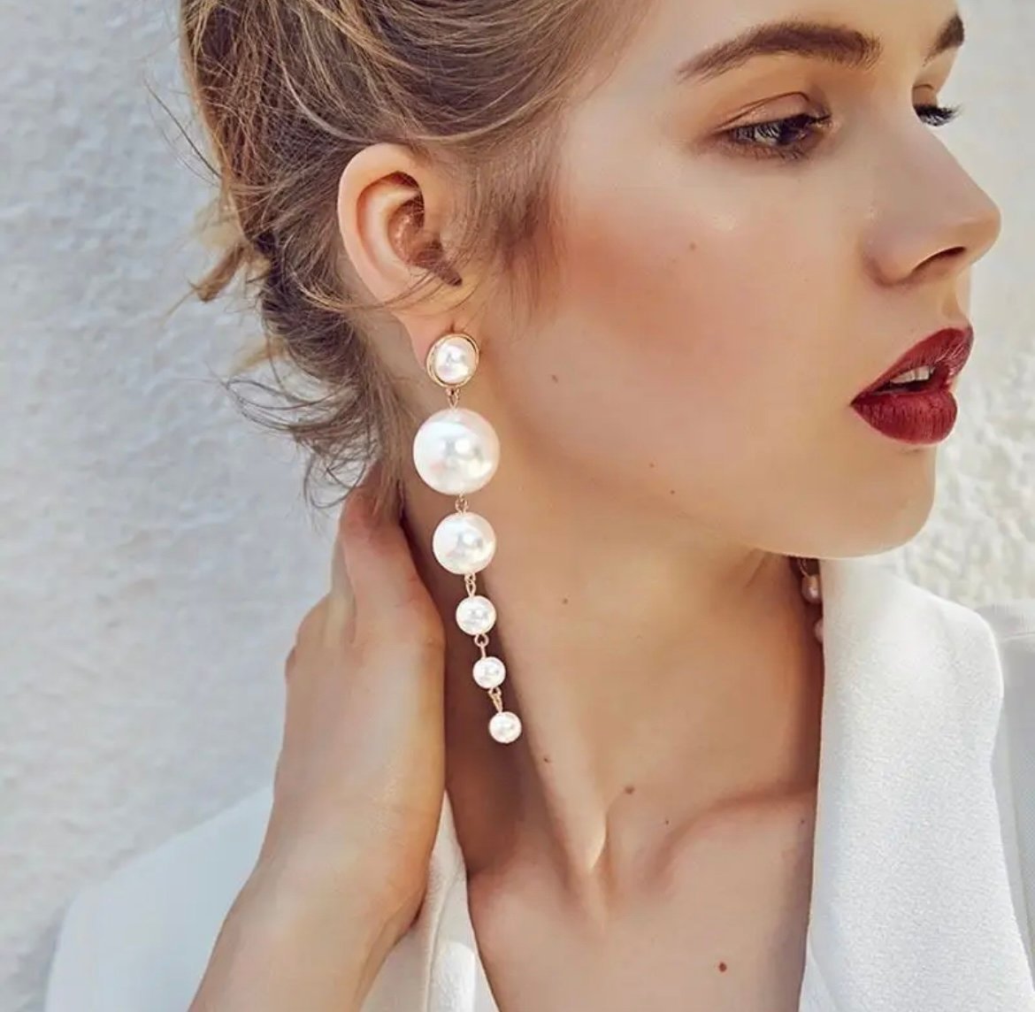 Pearl Drop Layer Earring