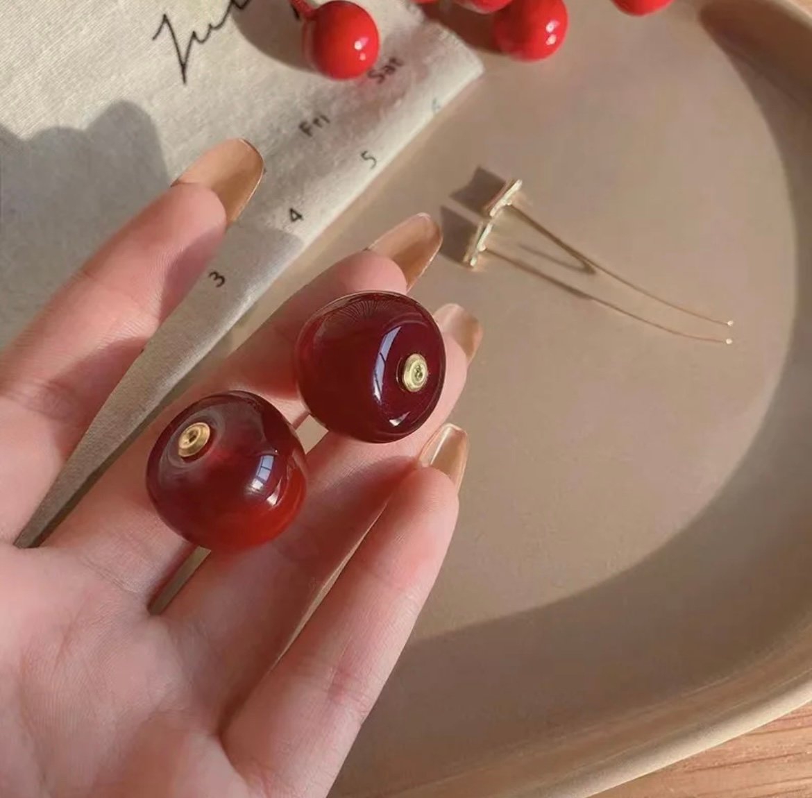 Cherry Drop Earring