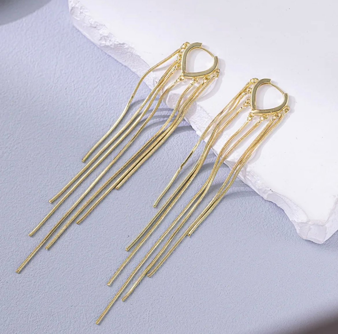 Golden Dangle Earrings