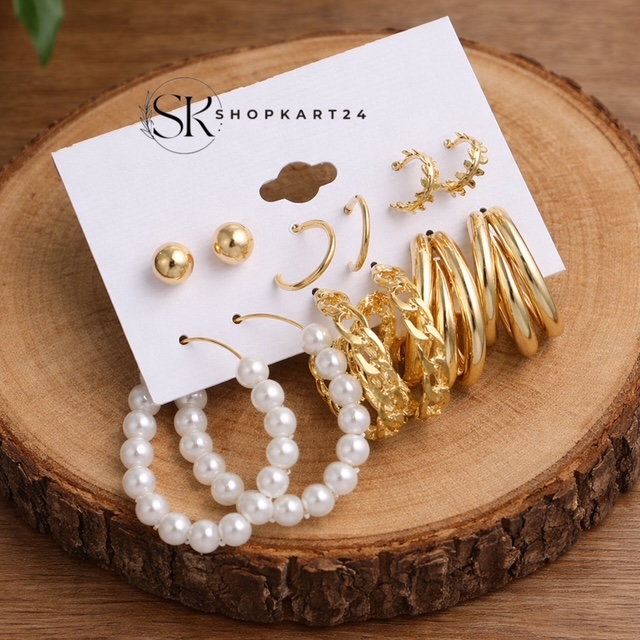 Big Hoop Earring Combo Set (Set of 6 Earrings)