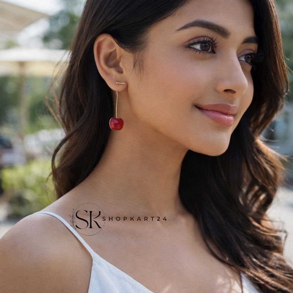 Cherry Drop Korean Earring