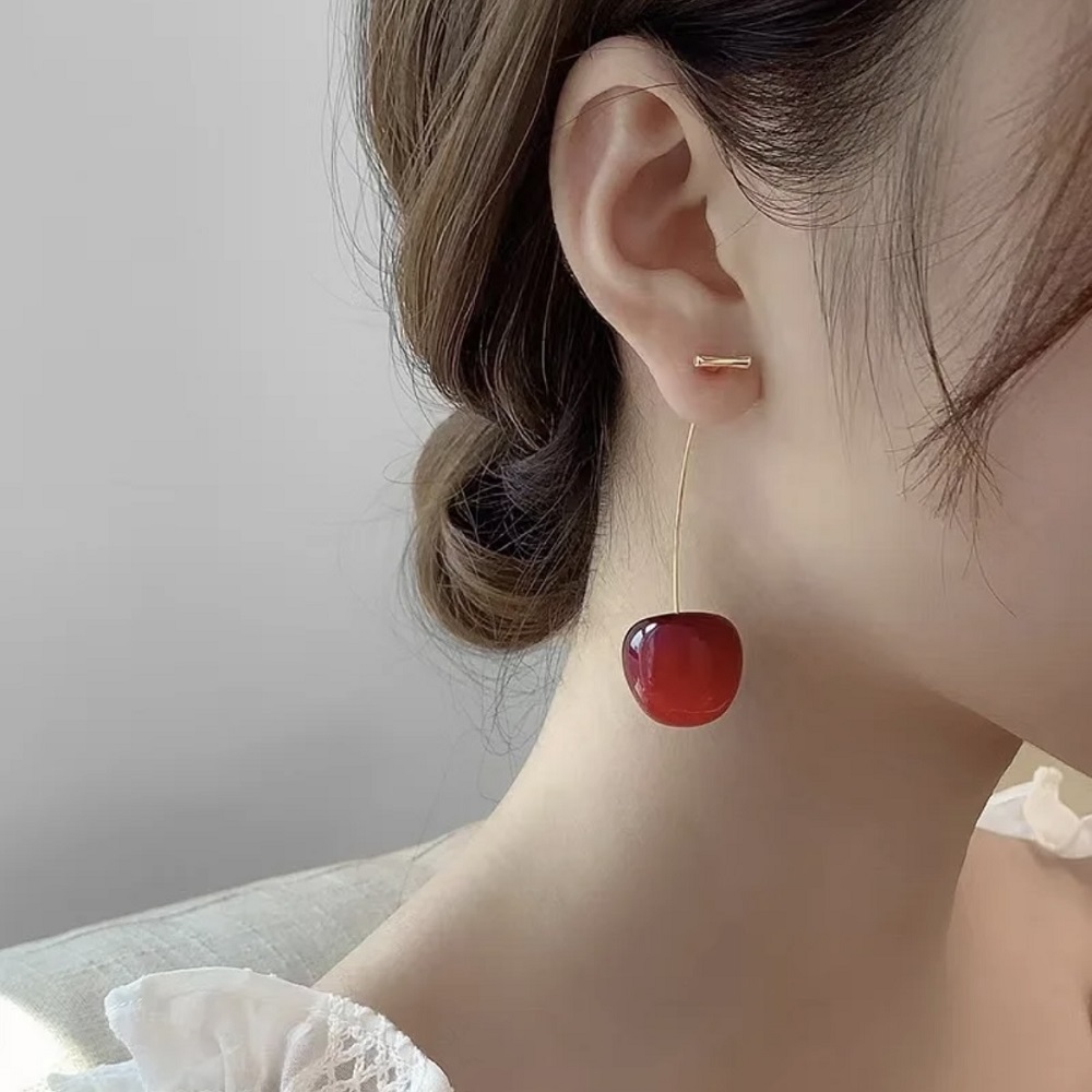 Cherry Drop Korean Earring