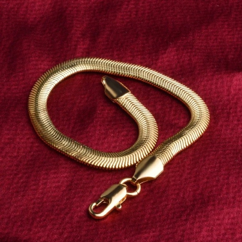 Gold Plated Snake Anklet Cum Bracelet