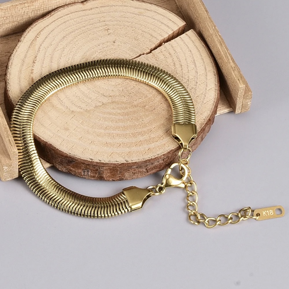 Gold Plated Snake Bracelet Cum Anklet