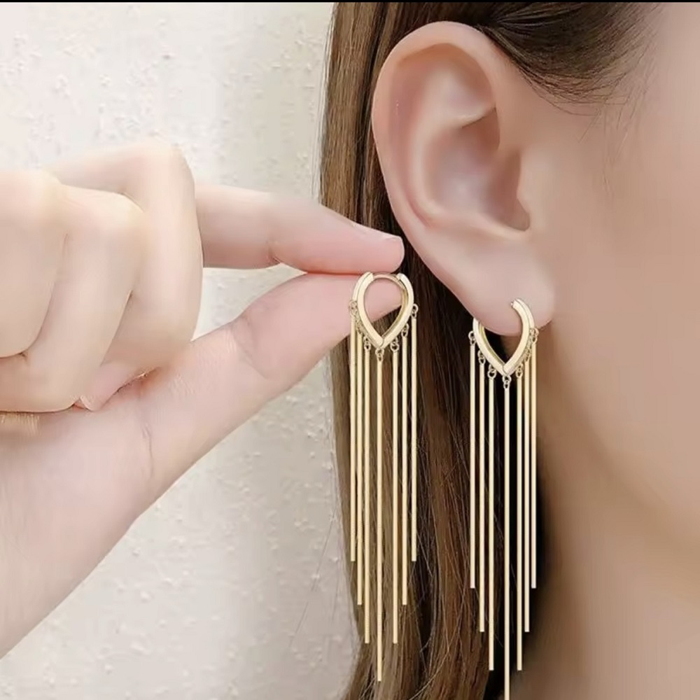 Golden Dangle Earrings
