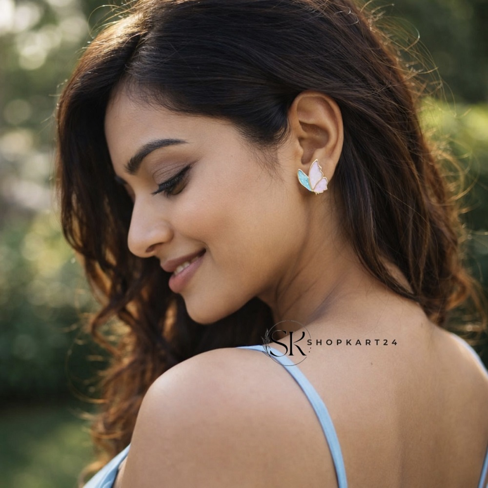 Rainbow Butterfly Korean Earring