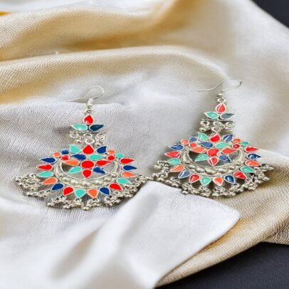 Multicolor Afghani Hanging Earring